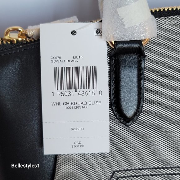 COACH Elise Badge Satchel In Jacquard & Refined Leather 🎈SPECIAL SALE $220.🎈 - Picture 15 of 16